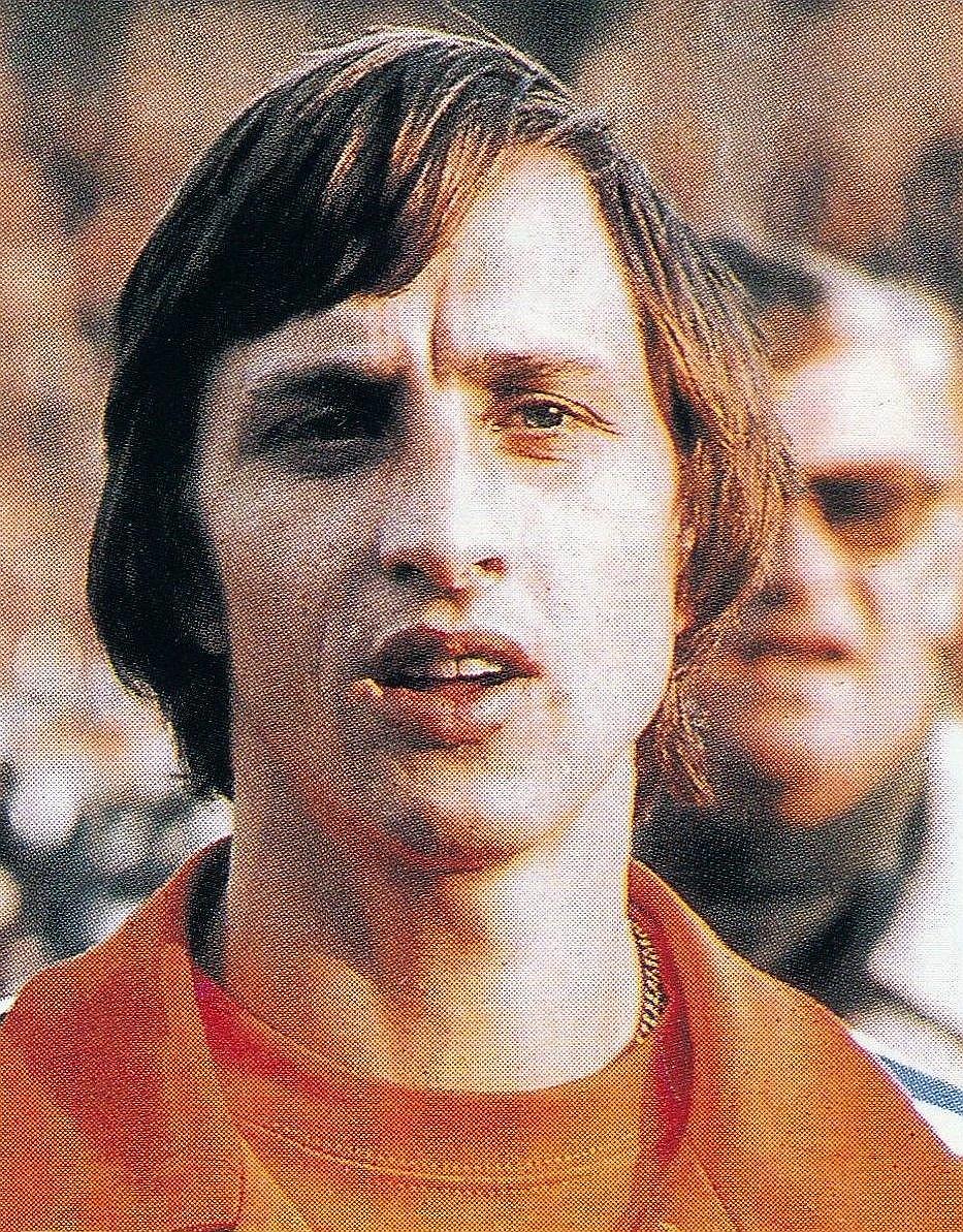 Johan Cruyff at the 1974 FIFA World Cup — Public domain